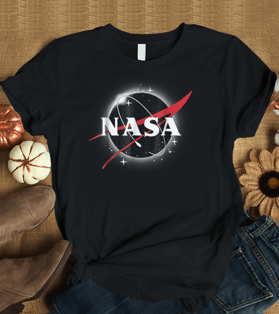 NASA Total Solar Eclipse Classic Logo Design Sphere T-Shirt