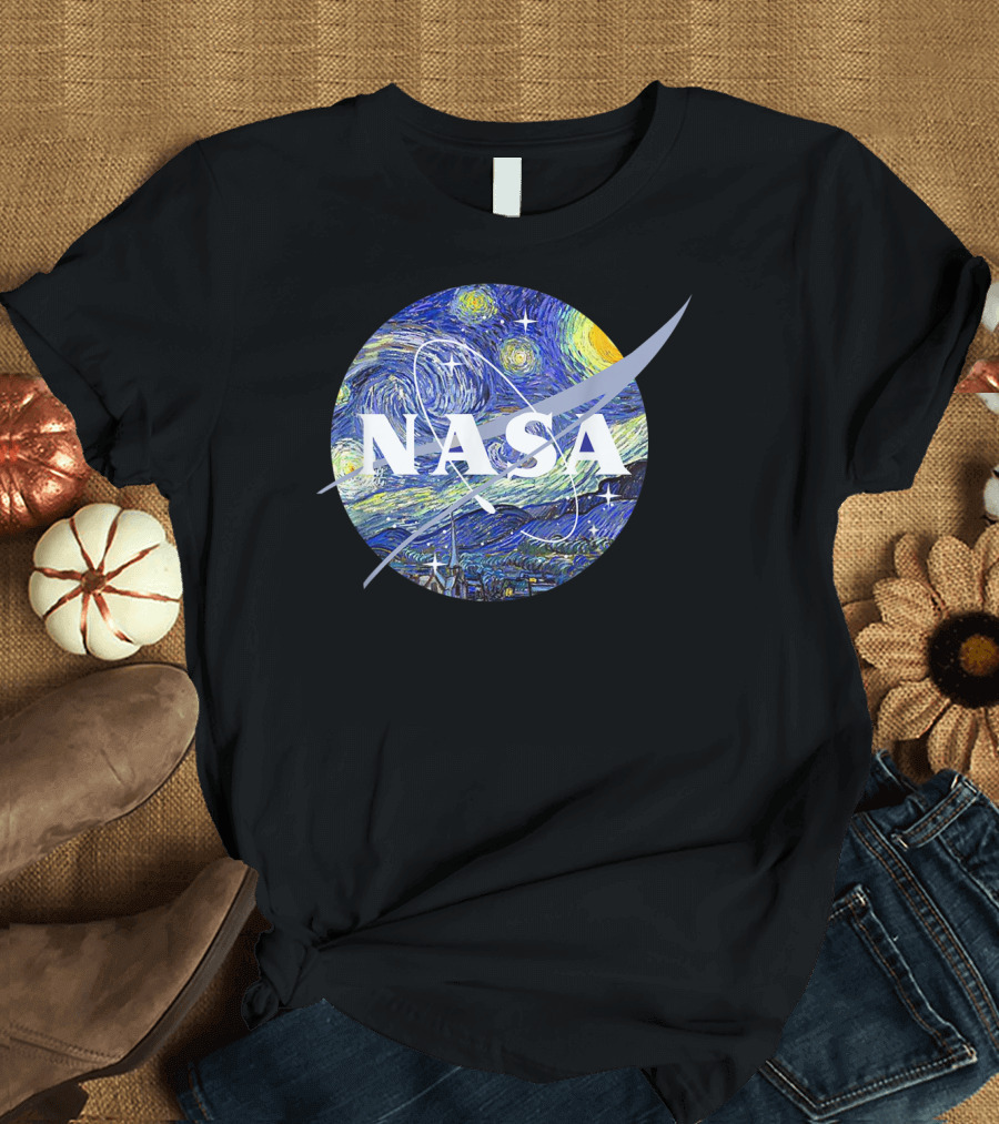 NASA Starry Night Classic Chevron Lovers T-Shirt
