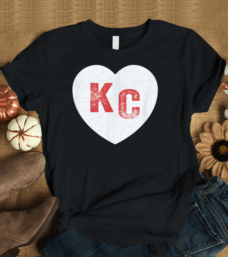 Vintage Red KC Heart Kansas City Love T-Shirt