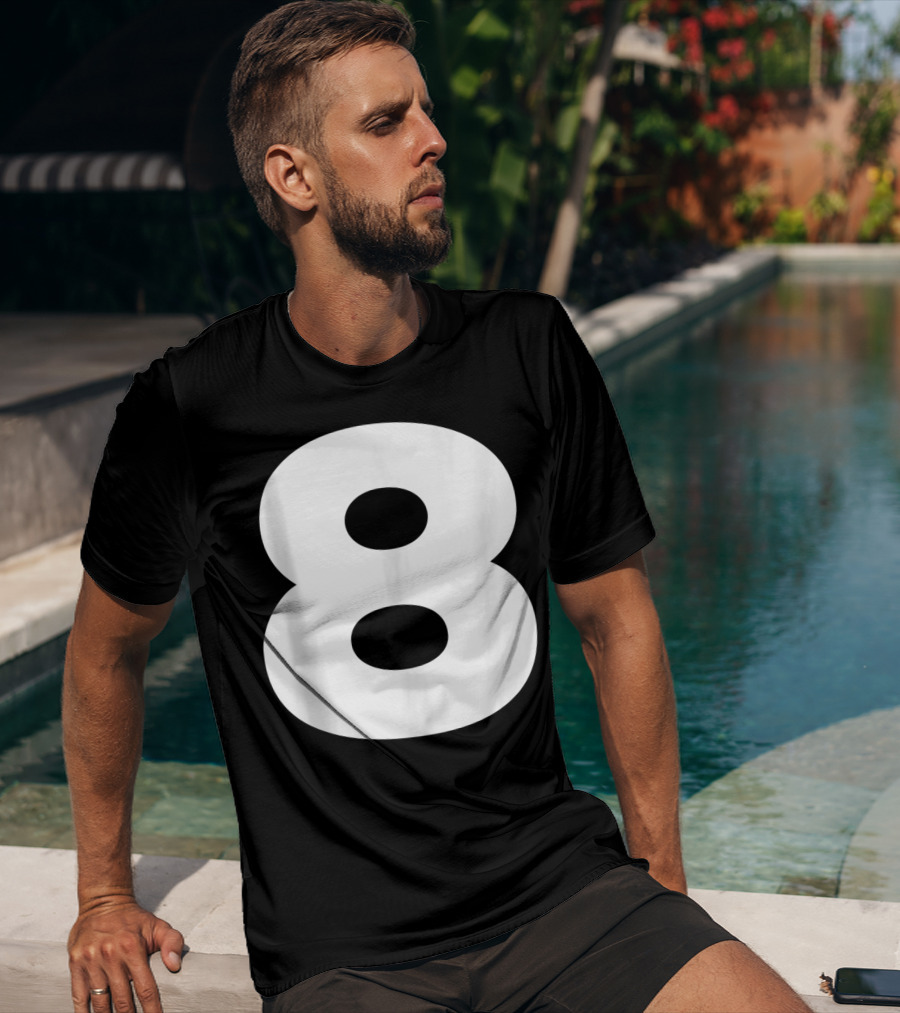 Number 8 Jersey Style Sport Team Fan Group T-Shirt