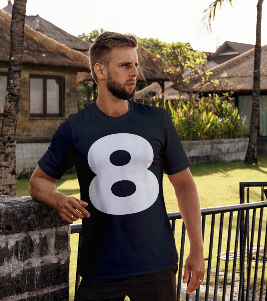 Number 8 Jersey Style Sport Team Fan Group T-Shirt
