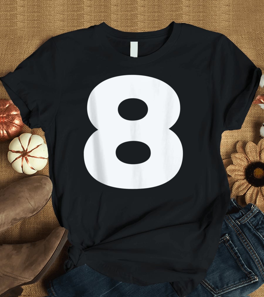 Number 8 Jersey Style Sport Team Fan Group T-Shirt