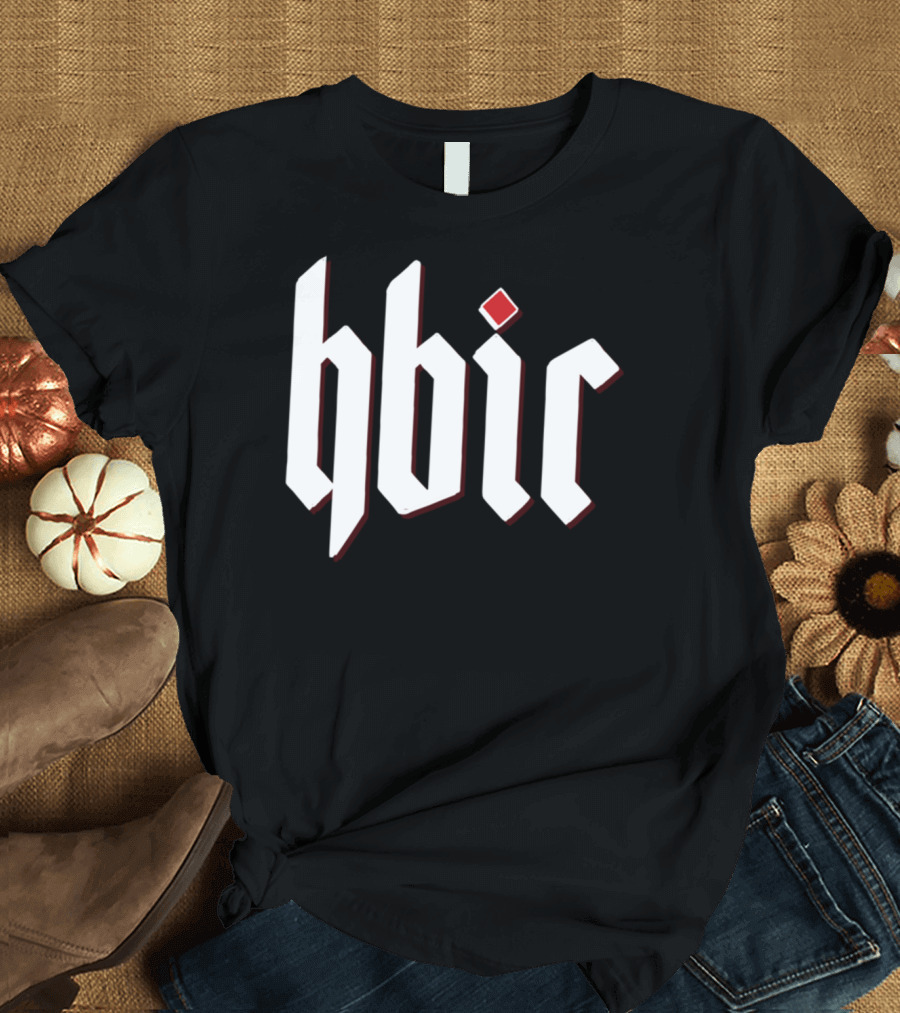 Hbic Gothic Style Text with Red Diamond Accent T-Shirt