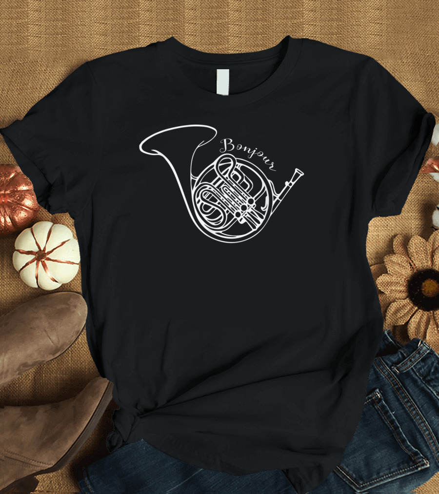 Bonjour French Horn Music Classic Brass T-Shirt