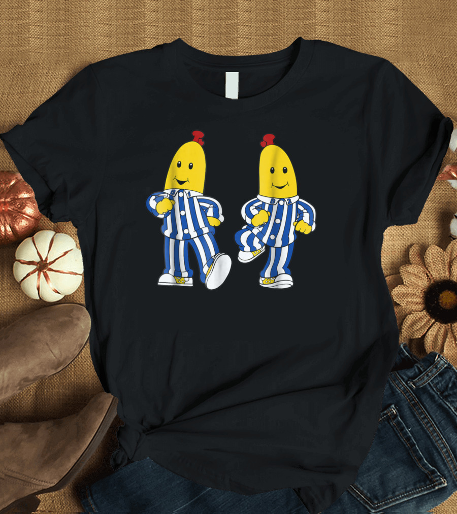 Bananas in Pajamas Dancing Fun Vegan Fruit Duo T-Shirt