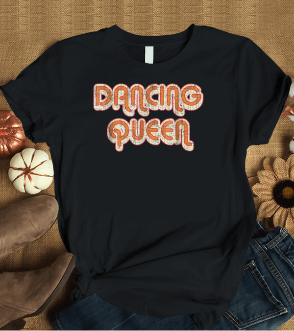 T-Shirt: DANCING QUEEN Vintage 1970's Large Print wShadow T-Shirt DANCING QUEEN Vintage 1970's Large Print wShadow T-Shirt