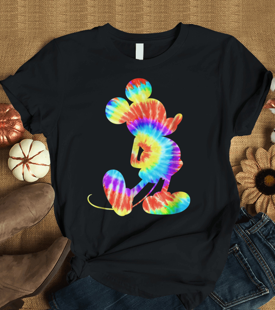 Disney Mickey Mouse Rainbow Tie Dye T-Shirt