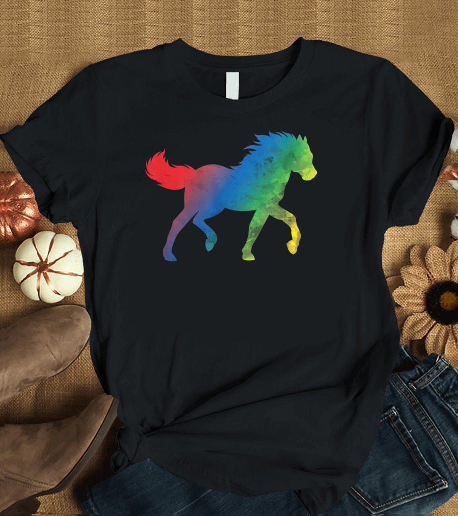 Autism Awareness Rainbow Horse T-Shirt
