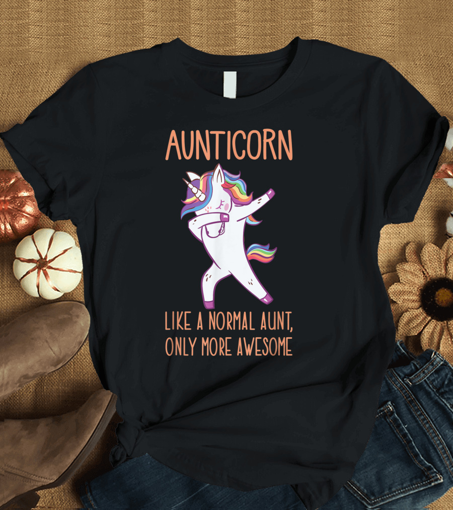 Aunticorn Like a Normal Aunt Only More Awesome T-Shirt