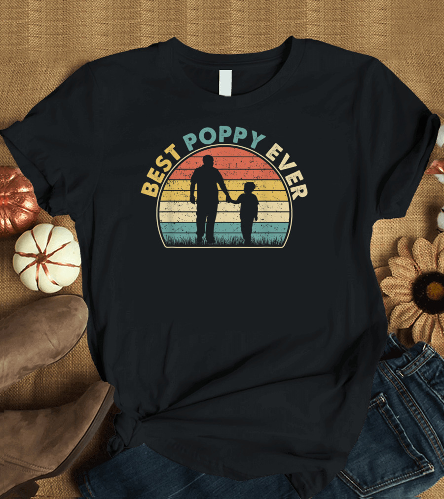 Best Poppy Ever Vintage Sunset T-Shirt