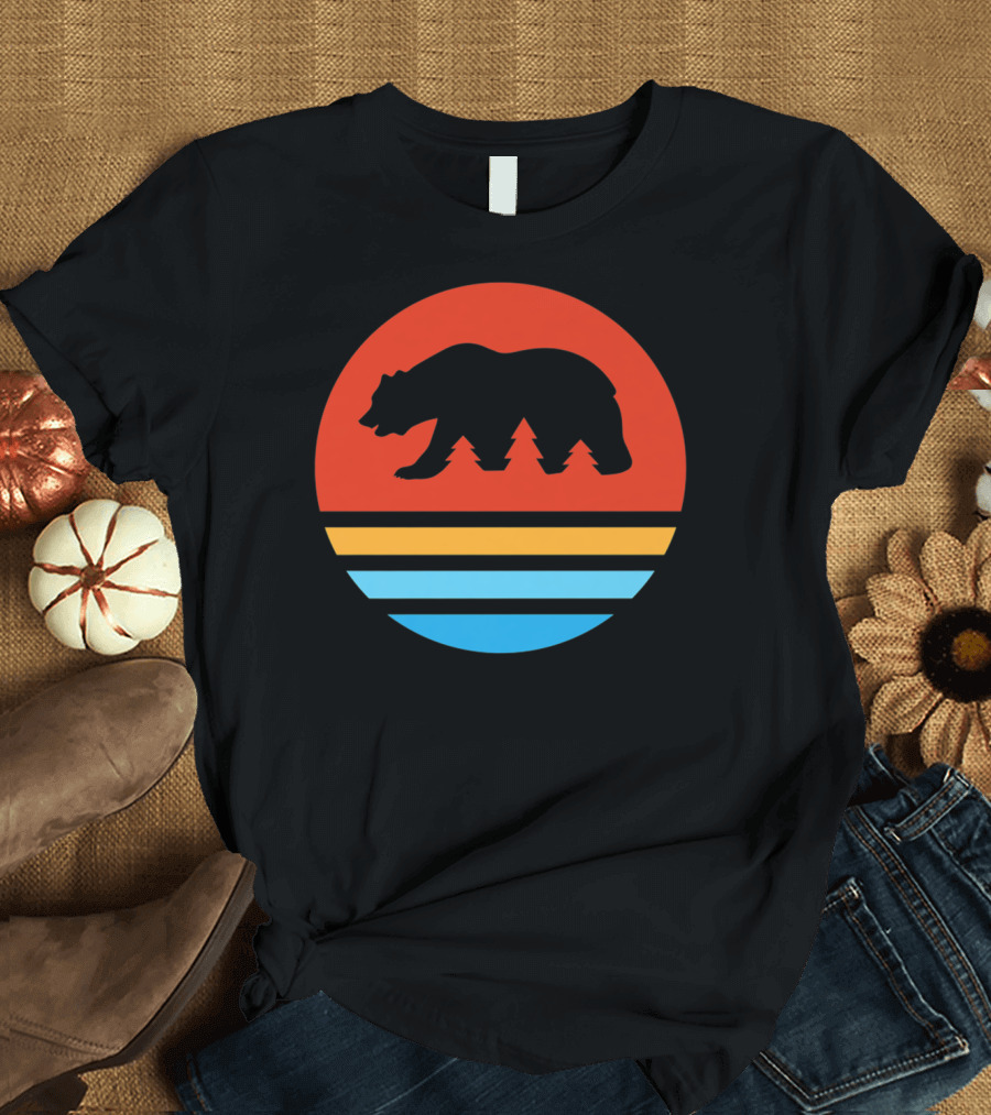 California Bear Sunset Stripes T-Shirt