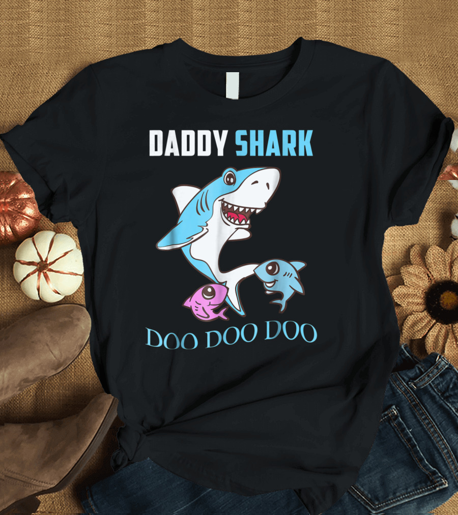 Daddy Shark Doo Doo Doo Adult Father Family Matching T-Shirt