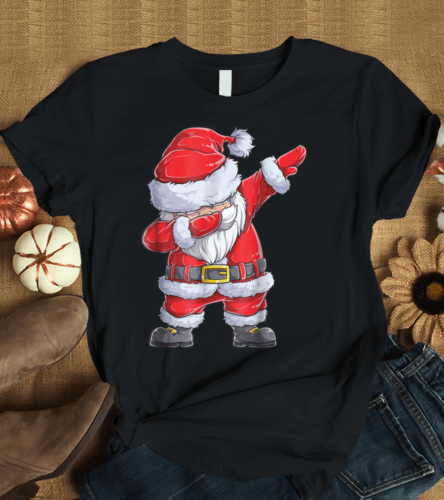 Dabbing Santa Christmas Boys Holiday Dance T-Shirt