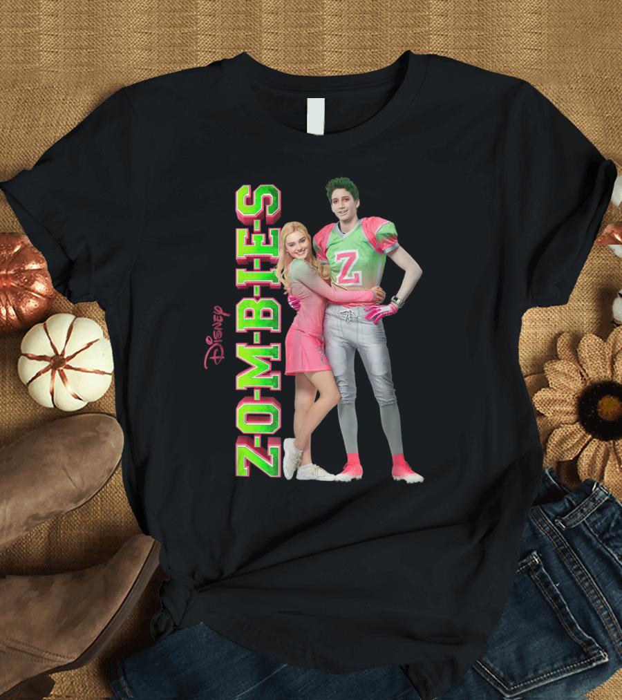 Disney Zombies Zed and Addison Cheerleader and Football Player T-Shirt