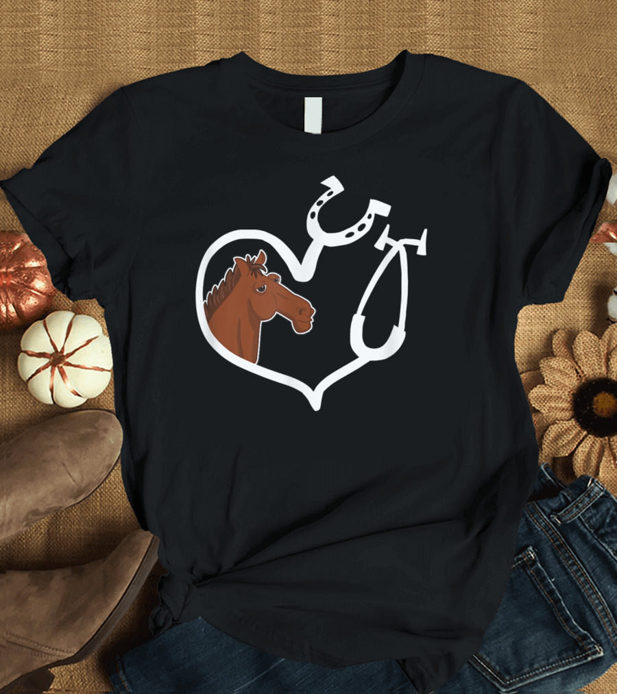 Cute Horse Heart Vet Tech QW T-Shirt