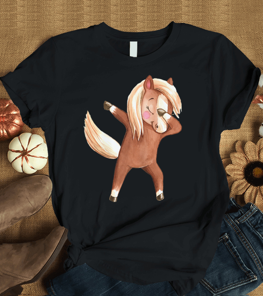 Dabbing Haflinger Horse Brown Pony Dabbing Pose T-Shirt