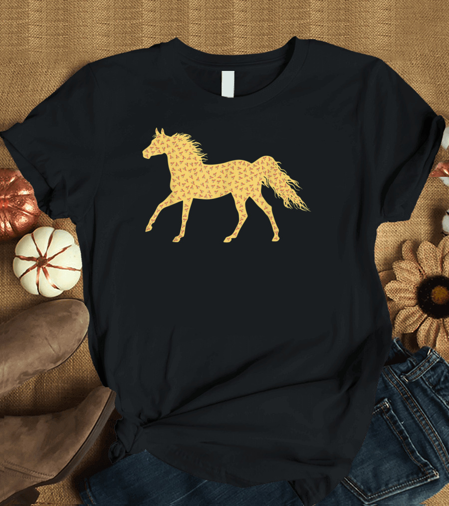 Cute Horse Pepperoni Pizza T-Shirt