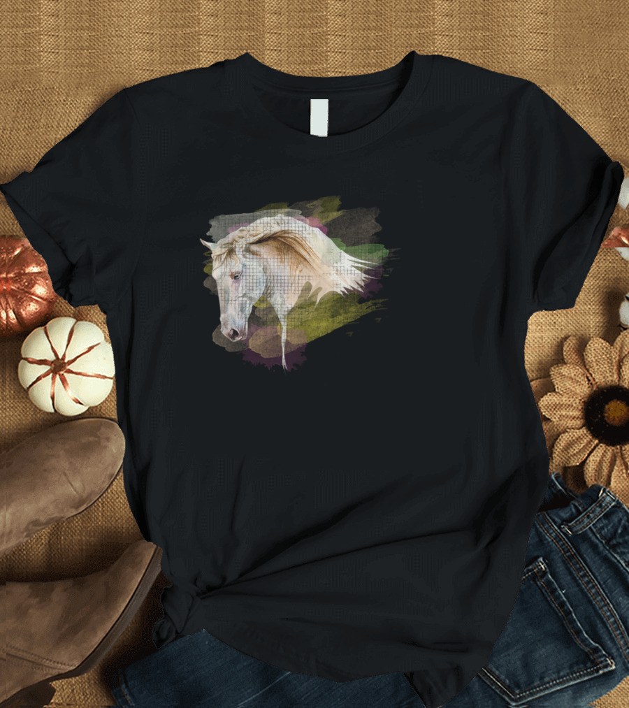 Dream Mysterious Horse Watercolor Head T-Shirt