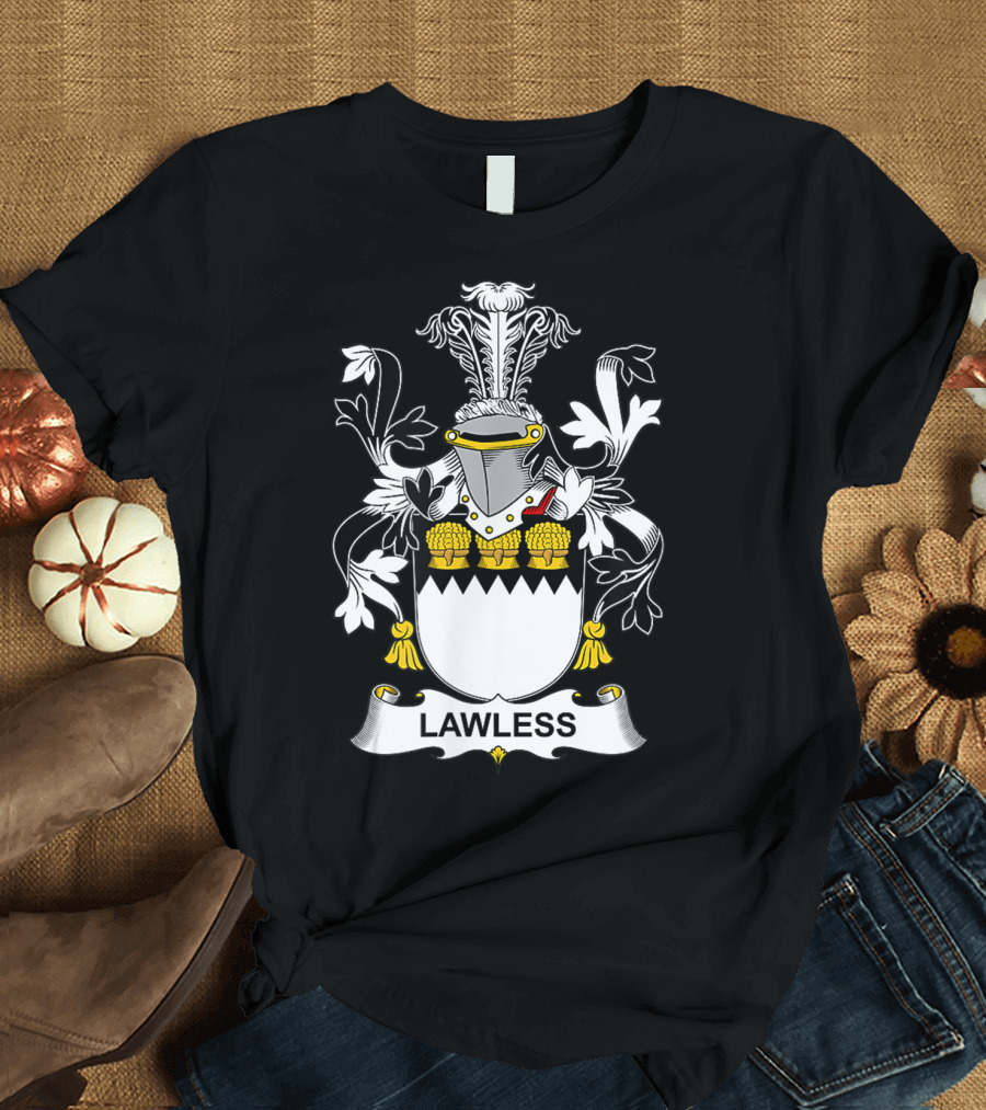 Lawless Family Crest Coat of Arms T-Shirt