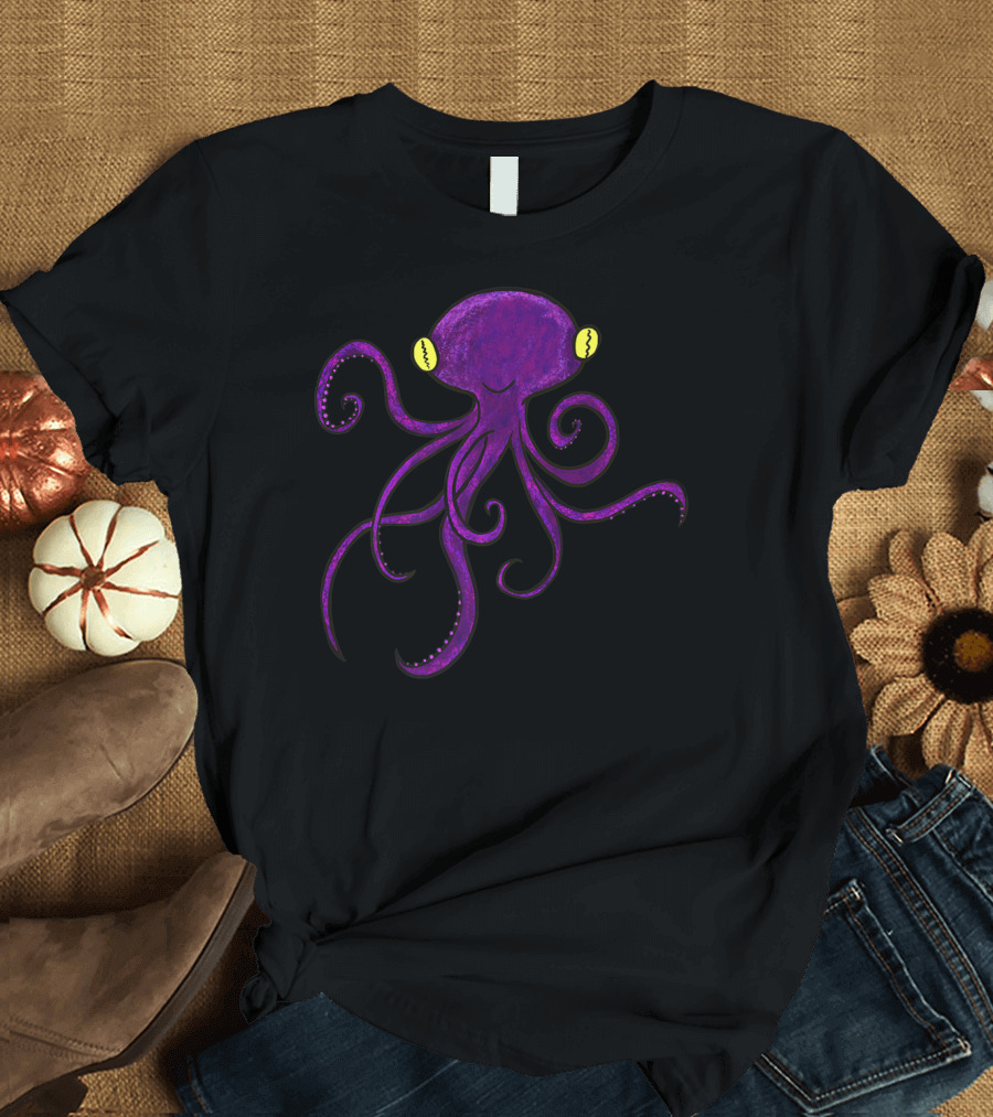 Purple Octopus Whimsical T-Shirt