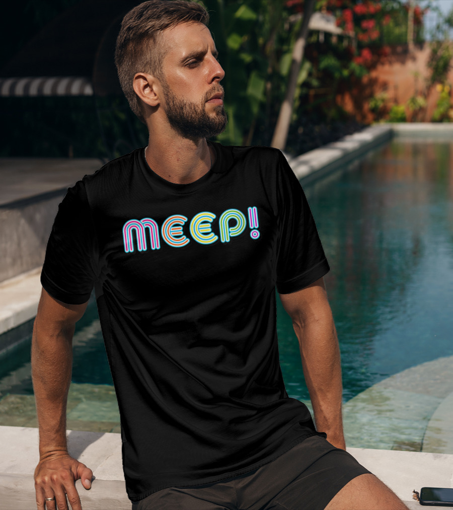MEEP Colorful Neon Fun Pride Humorous Expression T-Shirt