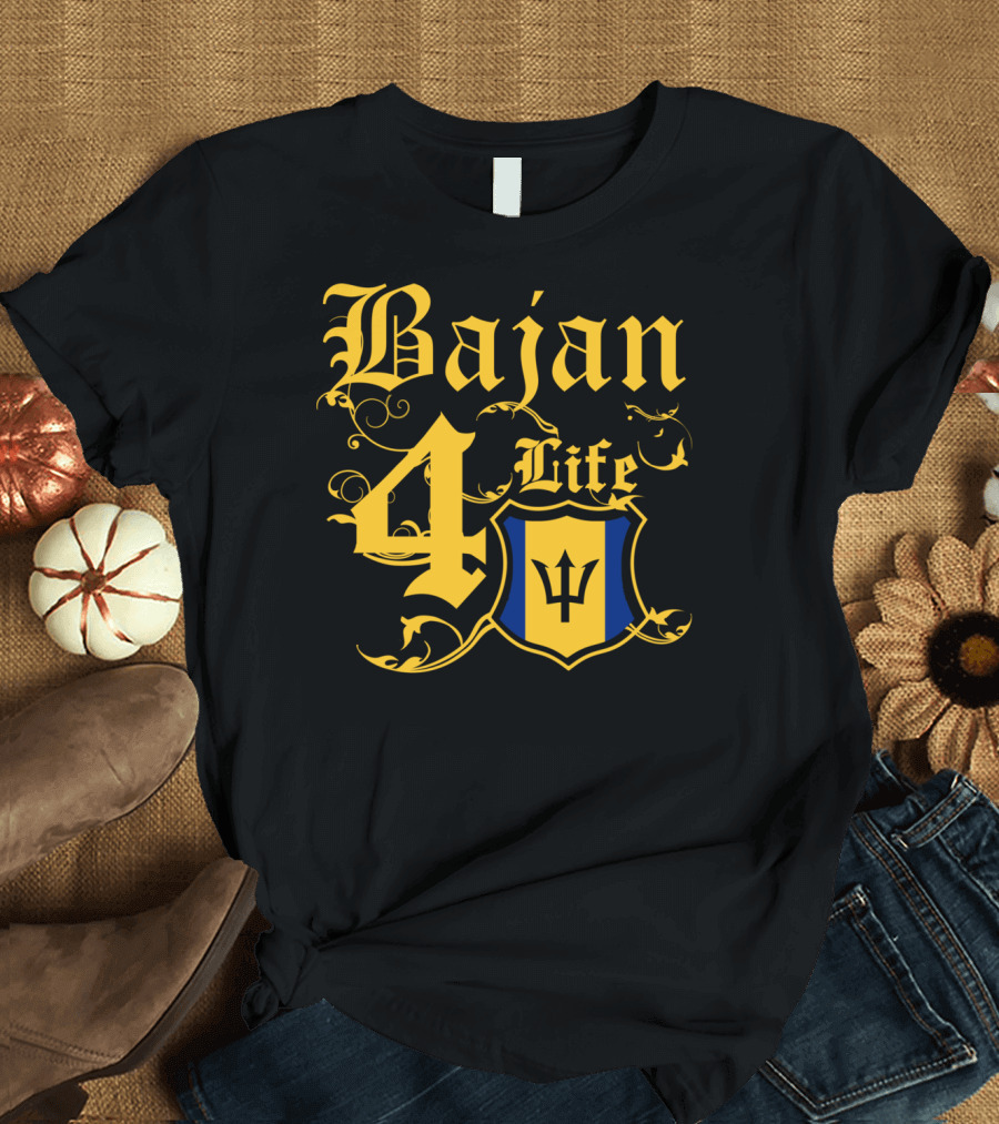 Bajan 4 Life Barbados Flag T-Shirt