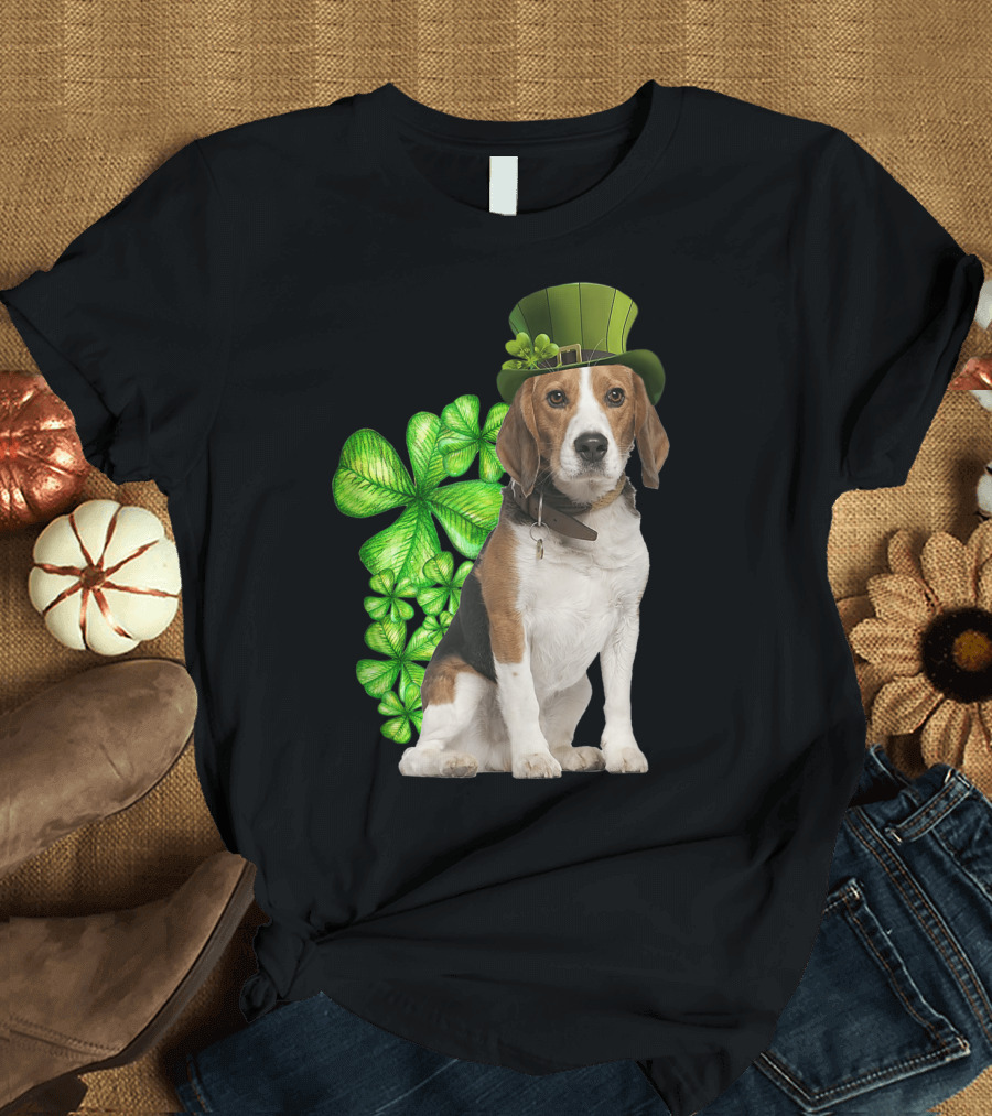 Beagles Irish Shamrock Dog Lovers St. Patrick's Hat T-Shirt