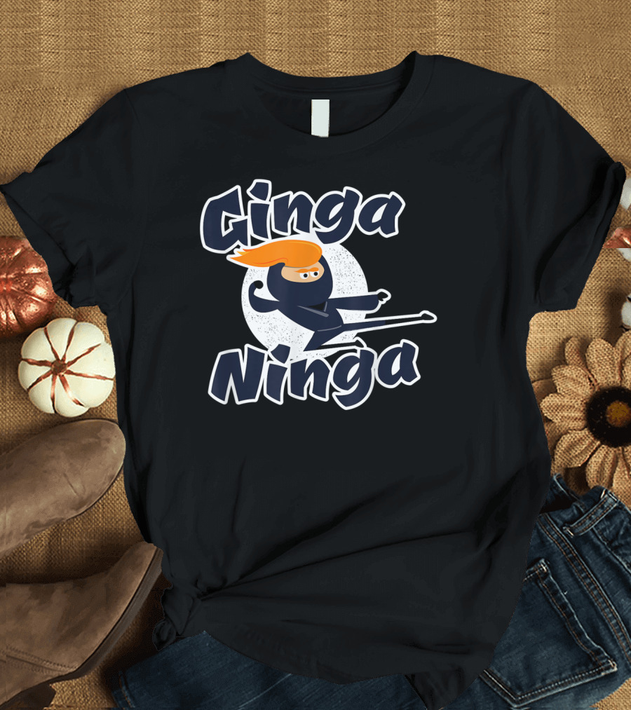 Ginga Ninja Funny Redhead Ninja Kick Action T-Shirt