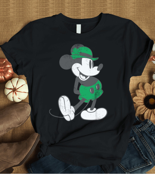 T-Shirt: Disney Mickey Mouse Classic Green St. Patrick's Day Edition T-Shirt Disney Mickey Mouse Classic Green St. Patrick's Day Edition T-Shirt