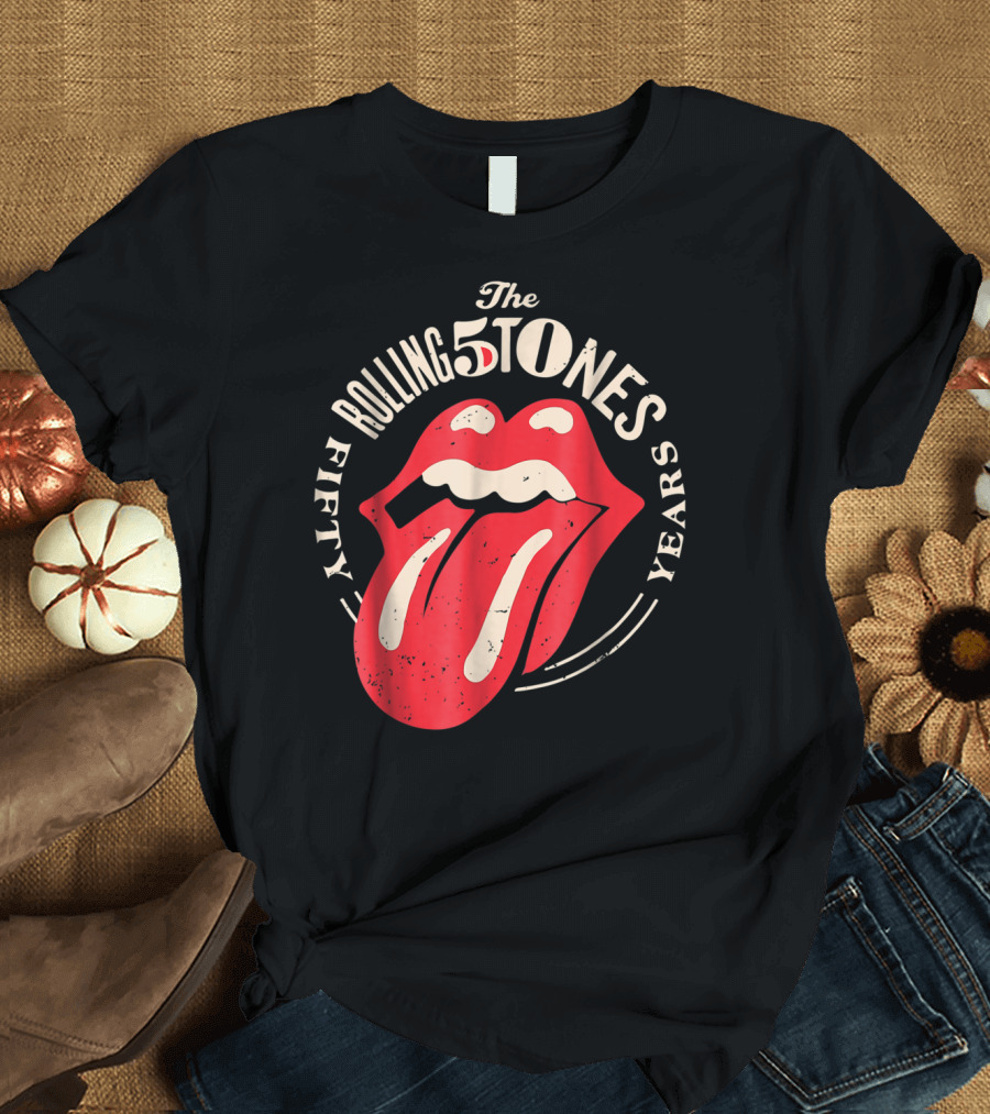 The Rolling Stones Fifty Years 5 Tongue Lips T-Shirt