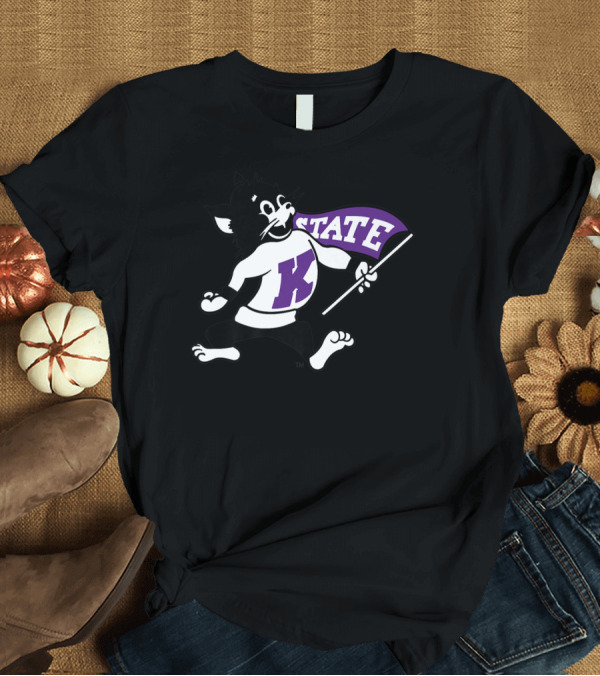 T-Shirt: K State Wildcats NCAA State Mascot Flag T-Shirt K State Wildcats NCAA State Mascot Flag T-Shirt