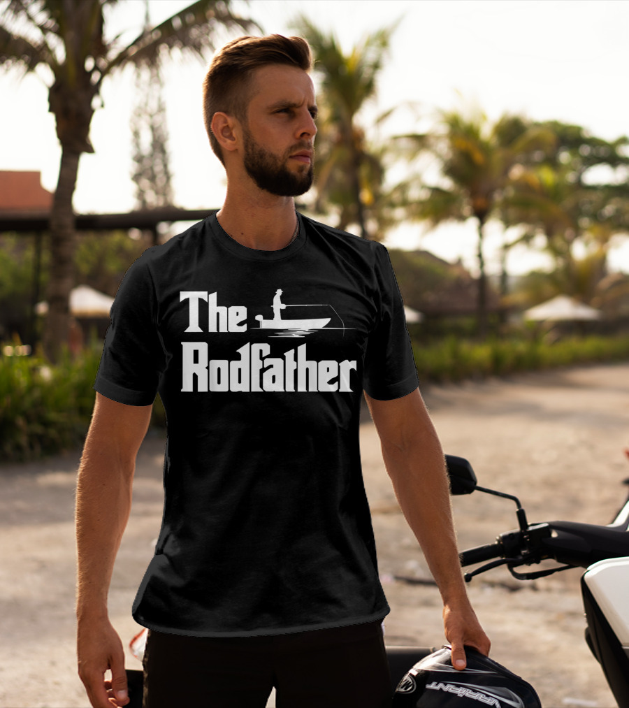 Mens The Rodfather Funny Fishing For Fisher T-Shirt