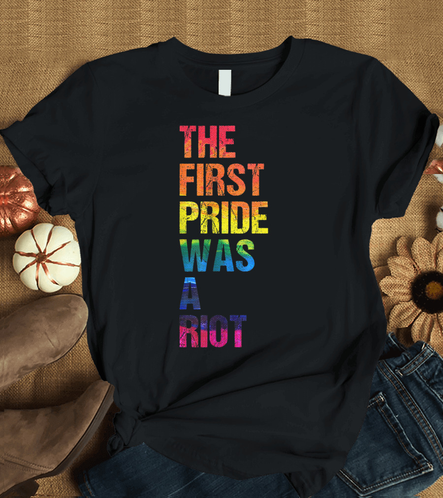 The First Pride Was a Riot 50th Anniversary Parade Rainbow T-Shirt