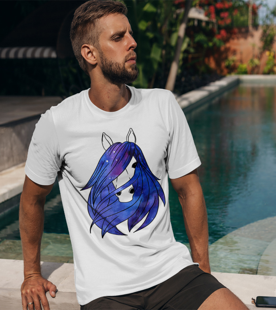 Galaxy Horse Mystical Equestrian For Girls With Starry Mane T-Shirt