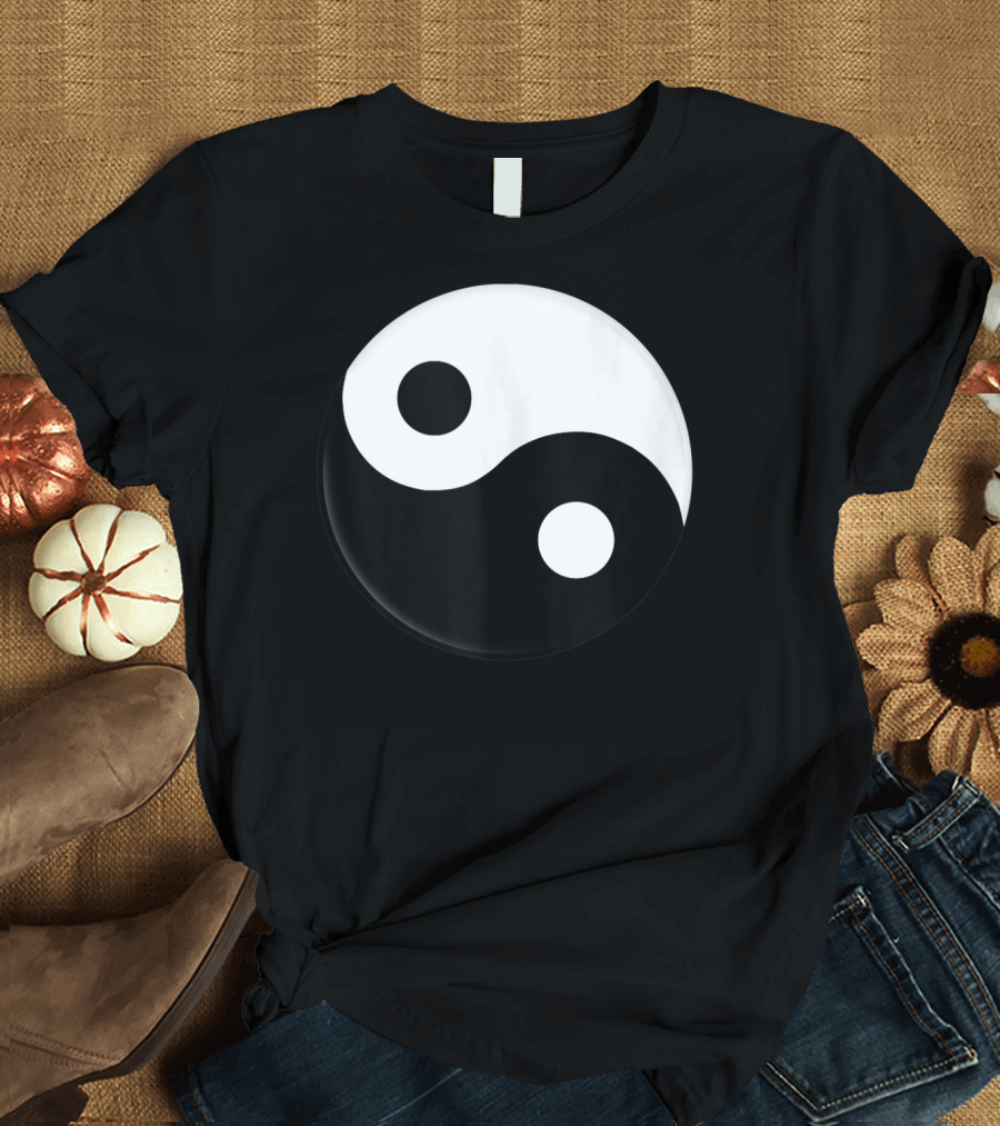 Classic Yin Yang Symbol Black White Yoga Harmony F1 T-Shirt