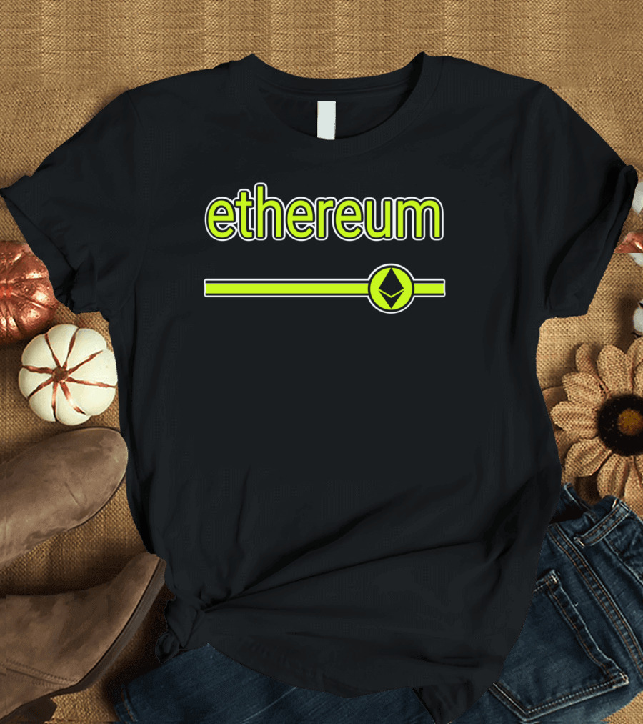 Ethereum Stripe Vintage Classic Eth Symbol Retro T-Shirt