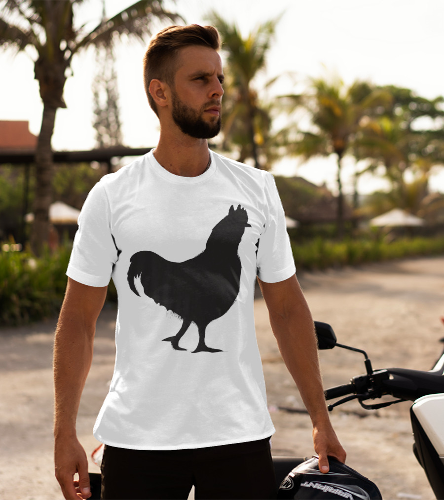 Chicken Poultry Silhouette Icon T-Shirt