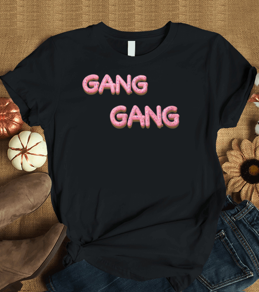 Gang Gang Pink Donut Font with Sprinkles T-Shirt