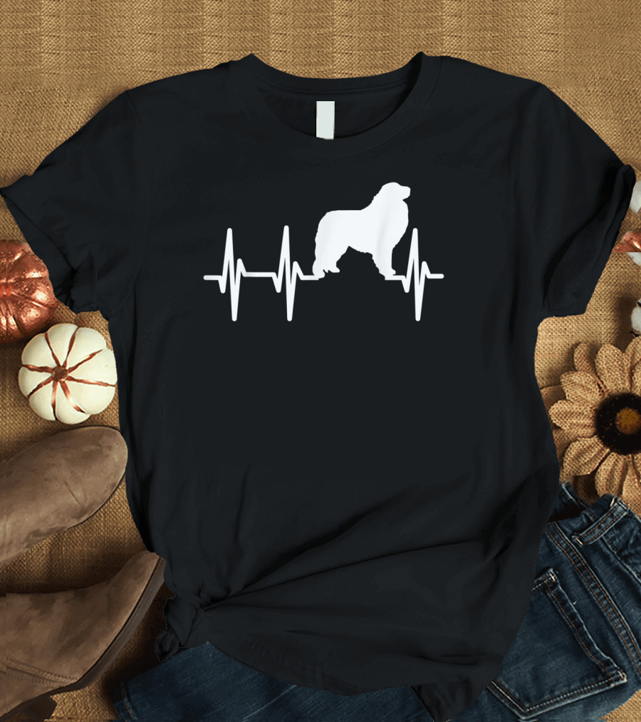 Great Pyrenees Heartbeat Dog Pet EKG Line T-Shirt