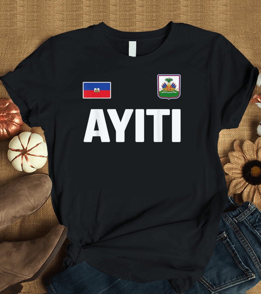 Ayiti Haiti Flag Souvenir Love Zoe Haitian Heritage T-Shirt