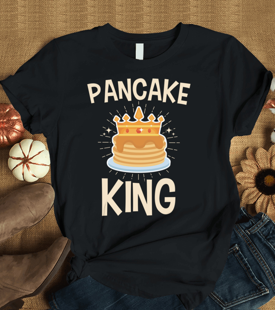 Pancake King Breakfast Stack Crown T-Shirt