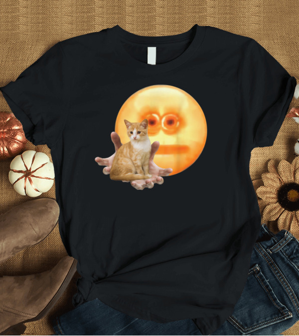 T-Shirt: Screen Reaching Emoji Cat Meme Dank T-Shirt Screen Reaching Emoji Cat Meme Dank T-Shirt