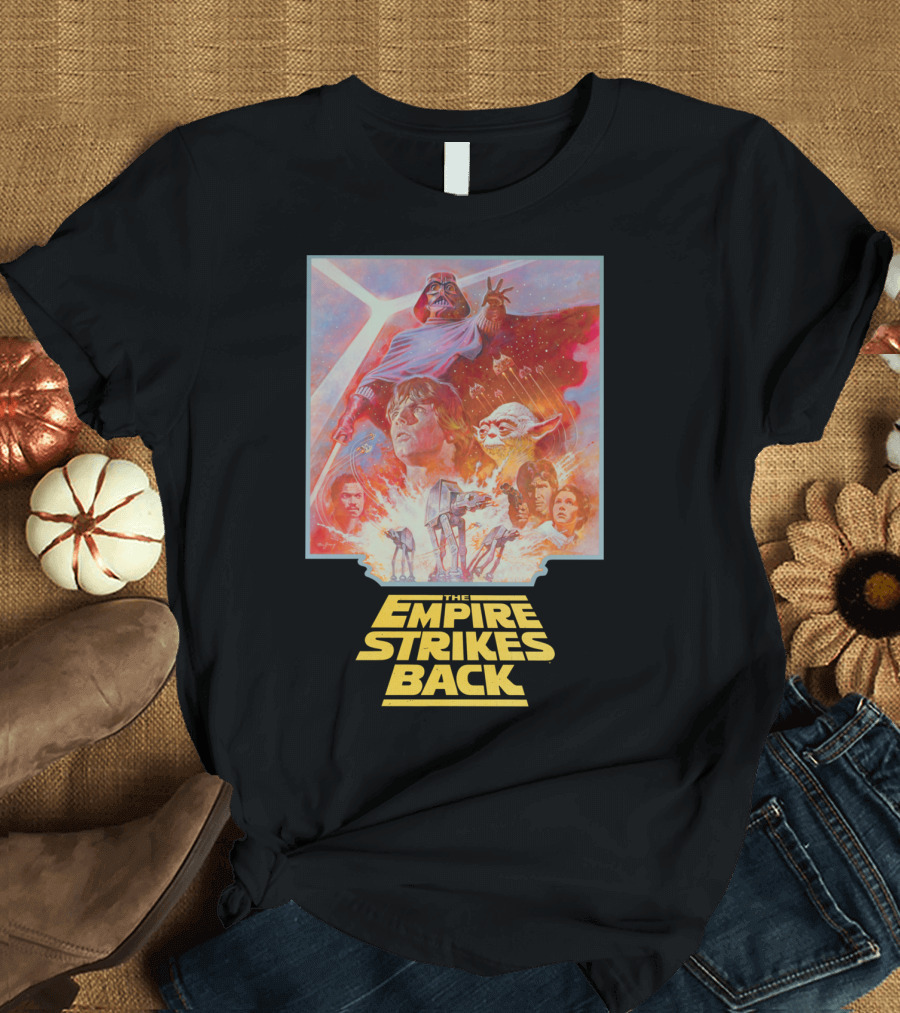 Star Wars The Empire Strikes Back Darth Vader Luke Skywalker Yoda AT-AT Walkers T-Shirt