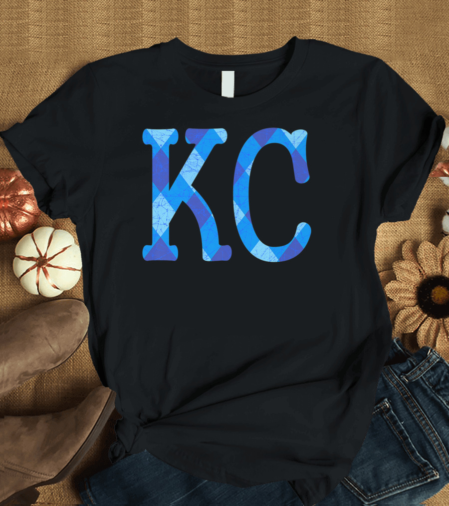 Vintage Royal Blue KC Kansas City Fan Gear T-Shirt