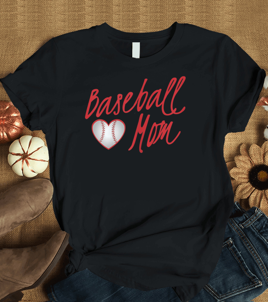 Baseball Mom Heartball T-Shirt