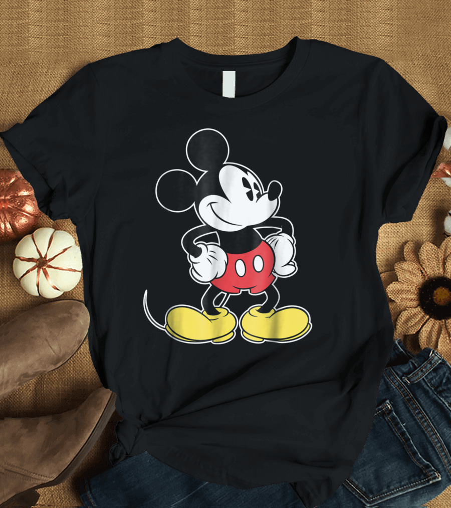 Disney Classic Mickey Mouse Iconic Red Shorts and Yellow Shoes T-Shirt