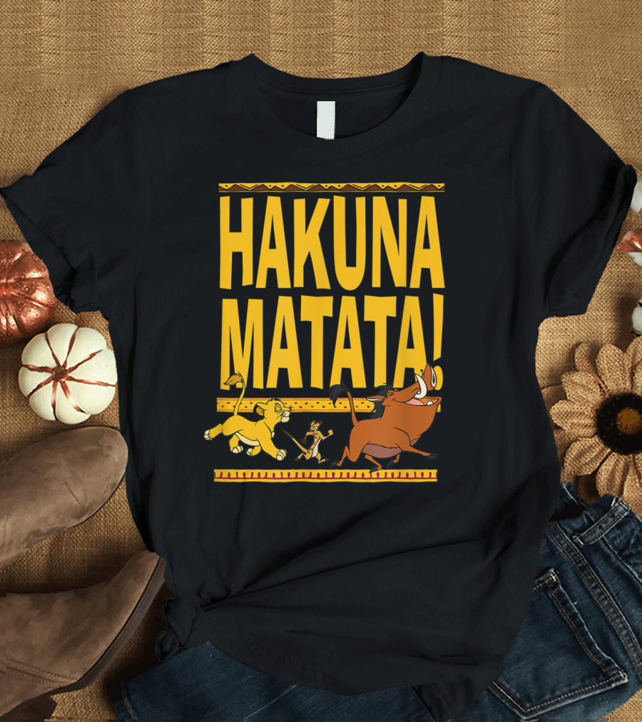Hakuna Matata Lion King Simba Timon Pumbaa Disney Classic T-Shirt
