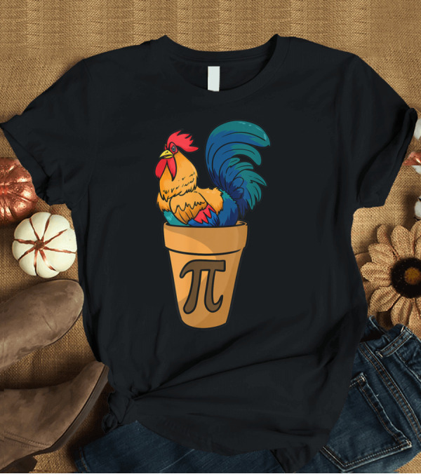 T-Shirt: Chicken Pot Pi Funny Math Pi Day Rooster Humor T-Shirt Chicken Pot Pi Funny Math Pi Day Rooster Humor T-Shirt