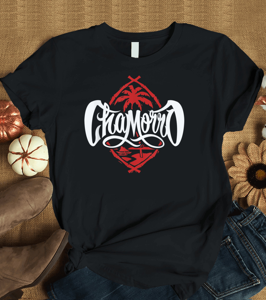 Chamorro Pride Guam Shield Palm Tree T-Shirt