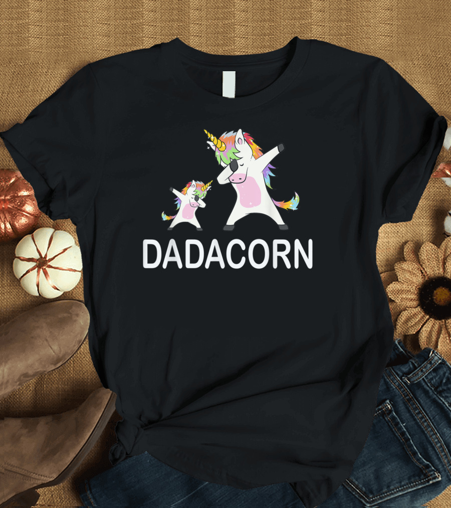 Dadacorn Dancing Unicorns with Babycorn Dabbing T-Shirt